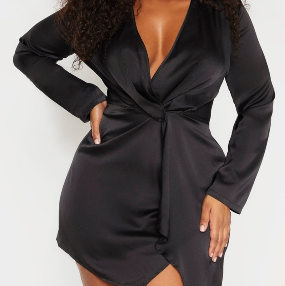 PLT Satin Knot Dress